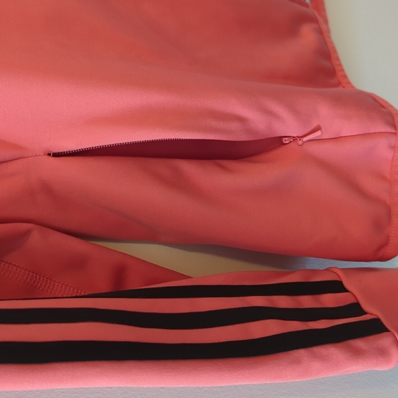 Adidas striped sleeve orange zippered track jacket small - Picture 6 of 8